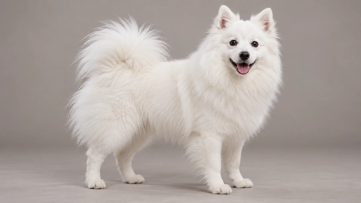 Spitz köpek — saf beyaz (standart) renk
