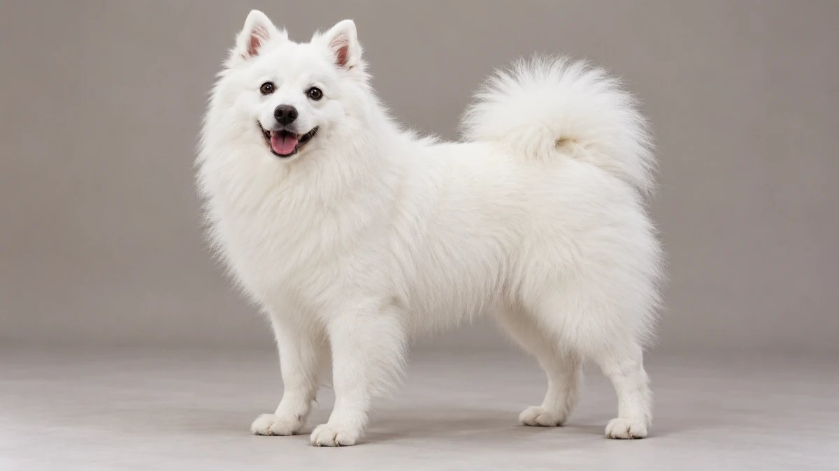 Spitz köpek — saf beyaz yoğun alt taban renk