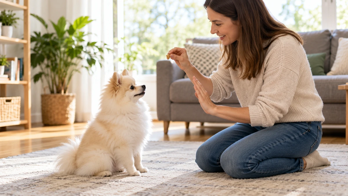 Spitz yavru köpek — komut ve eğitim