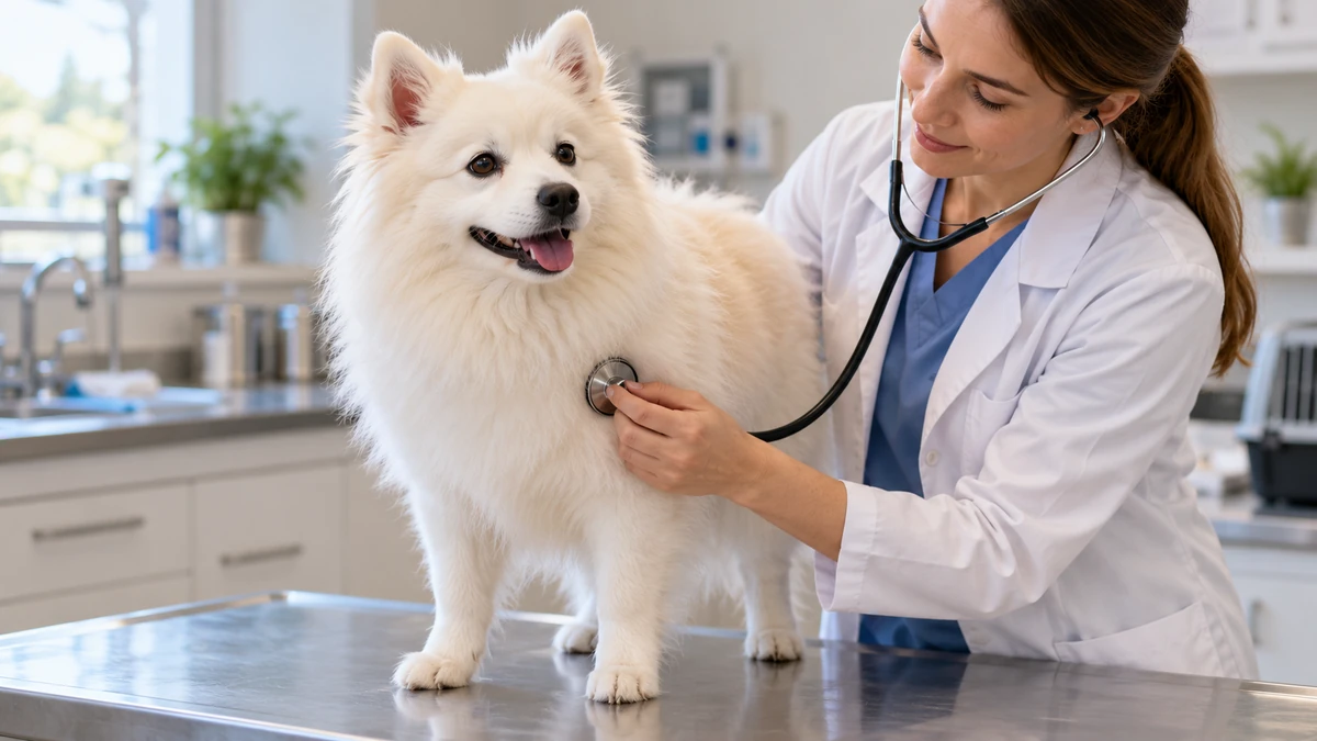 Spitz köpek — veteriner kontrolü